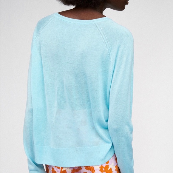 NWT ZARA LIGHT BLUE SWEATER - Picture 3 of 3